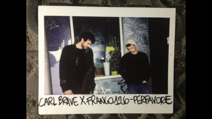 Carl Brave x Franco 126 in una polaroid