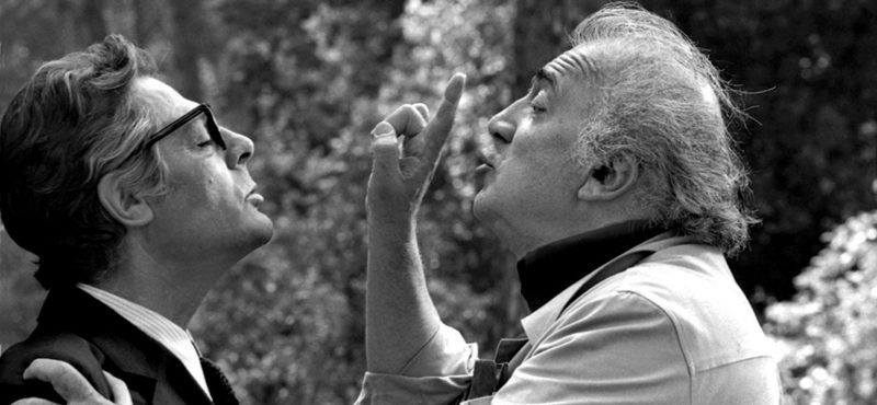Federico Fellini con Marcello Mastroianni